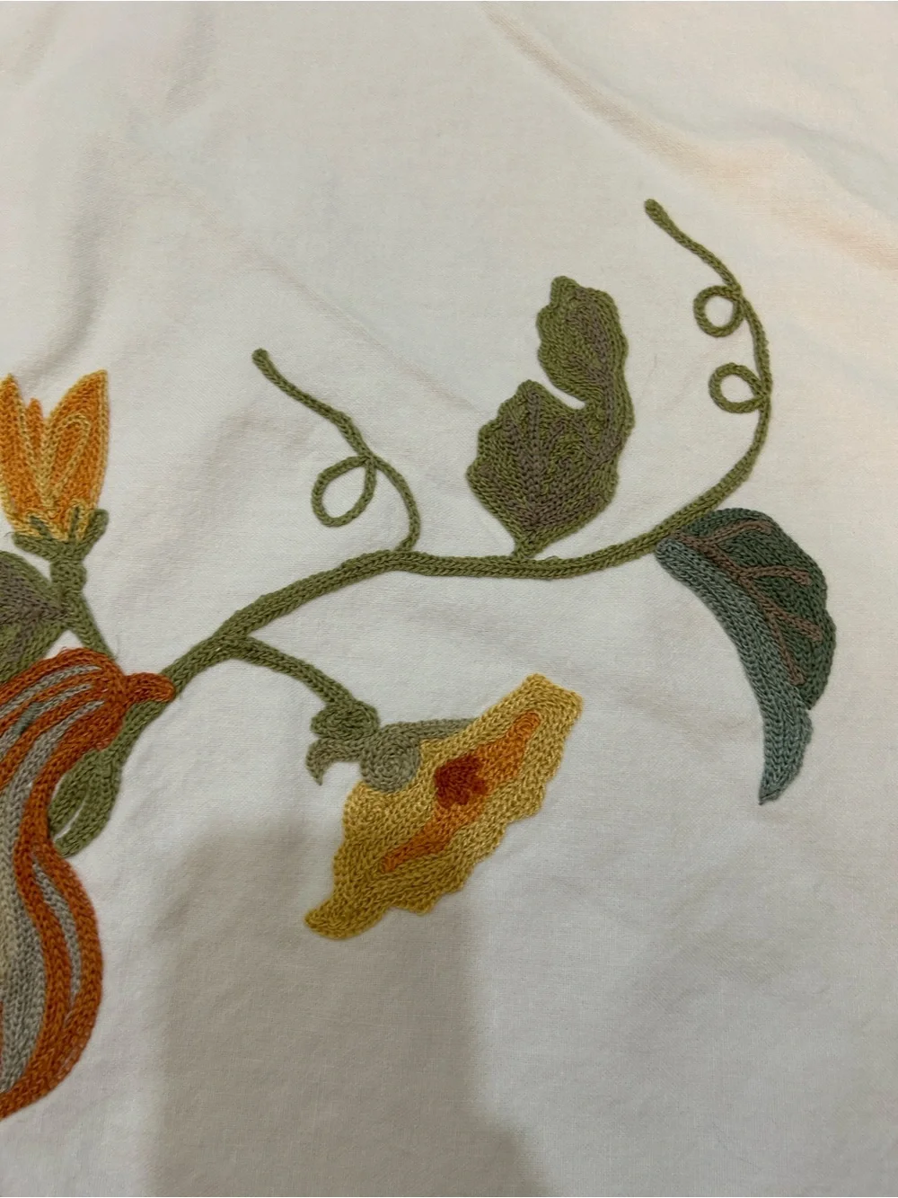 Williams Sonoma Harvest Embroidered Tablecloth